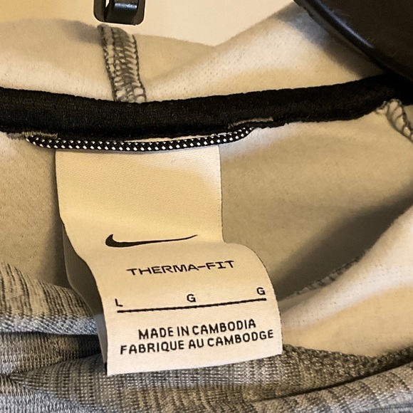 Nike Heather Gray Hoodie with Bright Orange Accents - Picture 2 of 5